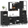 Juego de muebles de baño 4 pzas madera contrachapada negro de , Muebles de baño - Ref: Foro24-3301300, Precio: 345,43 €, Desc...