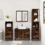 Set de muebles baño 4 pzas madera contrachapada roble ahumado de , Muebles de baño - Ref: Foro24-3301272, Precio: 316,78 €, D...