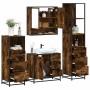 Set de muebles baño 4 pzas madera contrachapada roble ahumado by , Bathroom furniture - Ref: Foro24-3301287, Price: 333,02 €,...