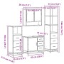 Set de muebles baño 4 pzas madera contrachapada roble ahumado by , Bathroom furniture - Ref: Foro24-3301287, Price: 333,02 €,...
