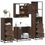 Set de muebles baño 4 pzas madera contrachapada roble marrón de , Muebles de baño - Ref: Foro24-3301279, Precio: 326,76 €, De...