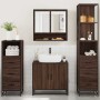 Set de muebles baño 4 pzas madera contrachapada roble marrón de , Muebles de baño - Ref: Foro24-3301279, Precio: 326,76 €, De...