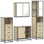 Juego de muebles de baño 4 pzas contrachapada roble sonoma von , Badezimmermöbel - Ref: Foro24-3301266, Preis: 333,32 €, Raba...