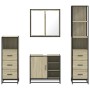 Juego de muebles de baño 4 pzas contrachapada roble sonoma von , Badezimmermöbel - Ref: Foro24-3301266, Preis: 333,32 €, Raba...