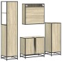 Juego de muebles de baño 4 pzas contrachapada roble sonoma von , Badezimmermöbel - Ref: Foro24-3301266, Preis: 333,32 €, Raba...