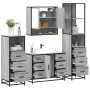Set de muebles de baño 4 pzas madera contrachapada gris sonoma de , Muebles de baño - Ref: Foro24-3301293, Precio: 461,47 €, ...
