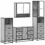 Set de muebles de baño 4 pzas madera contrachapada gris sonoma de , Muebles de baño - Ref: Foro24-3301293, Precio: 461,47 €, ...