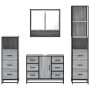 Set de muebles de baño 4 pzas madera contrachapada gris sonoma de , Muebles de baño - Ref: Foro24-3301293, Precio: 461,47 €, ...