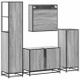 Set de muebles de baño 4 pzas madera contrachapada gris sonoma de , Muebles de baño - Ref: Foro24-3301293, Precio: 461,47 €, ...