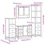 Set de muebles de baño 4 pzas madera contrachapada gris sonoma de , Muebles de baño - Ref: Foro24-3301293, Precio: 461,47 €, ...