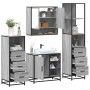 Set de muebles de baño 4 pzas madera contrachapada gris sonoma de , Muebles de baño - Ref: Foro24-3301298, Precio: 352,79 €, ...