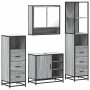 Set de muebles de baño 4 pzas madera contrachapada gris sonoma de , Muebles de baño - Ref: Foro24-3301298, Precio: 352,79 €, ...