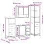 Set de muebles de baño 4 pzas madera contrachapada gris sonoma de , Muebles de baño - Ref: Foro24-3301298, Precio: 352,79 €, ...