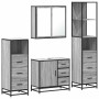 Set de muebles de baño 4 pzas madera contrachapada gris sonoma von , Badezimmermöbel - Ref: Foro24-3301258, Preis: 378,71 €, ...