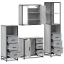 Set de muebles de baño 4 pzas madera contrachapada gris sonoma von , Badezimmermöbel - Ref: Foro24-3301258, Preis: 378,71 €, ...
