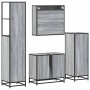 Set de muebles de baño 4 pzas madera contrachapada gris sonoma von , Badezimmermöbel - Ref: Foro24-3301258, Preis: 378,71 €, ...