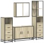 Juego de muebles de baño 4 pzas contrachapada roble sonoma by , Bathroom furniture - Ref: Foro24-3301251, Price: 341,29 €, Di...