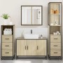 Juego de muebles de baño 4 pzas contrachapada roble sonoma by , Bathroom furniture - Ref: Foro24-3301251, Price: 341,29 €, Di...