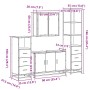 Juego de muebles de baño 4 pzas contrachapada roble sonoma by , Bathroom furniture - Ref: Foro24-3301251, Price: 341,29 €, Di...
