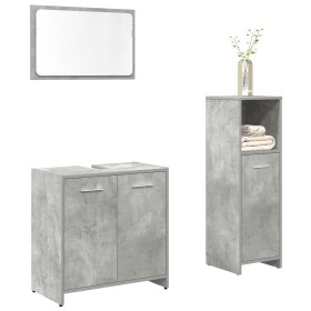 Set muebles de baño 2 piezas madera contrachapada gris hormigón von , Badezimmermöbel - Ref: Foro24-3324851, Preis: 93,57 €, ...