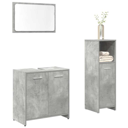 Set muebles de baño 2 piezas madera contrachapada gris hormigón von , Badezimmermöbel - Ref: Foro24-3324851, Preis: 93,57 €, ...
