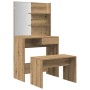 Juego de tocador de madera de ingeniería de roble artesanal von , Schlafzimmerkommoden - Ref: Foro24-3329190, Preis: 129,43 €...