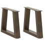 Patas para mesa de comedor en forma de V 2 uds acero natural by , Table legs - Ref: Foro24-4012523, Price: 44,72 €, Discount: %