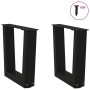 Patas para mesa de comedor forma V 2 uds negro 40x(30-31,3) cm von , Tischbeine - Ref: Foro24-4012604, Preis: 44,37 €, Rabatt: %