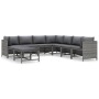 9-teiliges Gartenmöbel-Set und graue synthetische Rattankissen von vidaXL, Gartensets - Ref: Foro24-3059773, Preis: 475,75 €,...