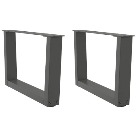 Patas para mesa comedor forma V 2 uds antracita 50x(30-31,3) cm de , Patas para mesas - Ref: Foro24-4012610, Precio: 54,05 €,...