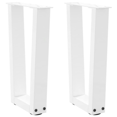 Patas para mesa de comedor en forma de V 2 uds blanco acero by , Table legs - Ref: Foro24-4012625, Price: 60,81 €, Discount: %