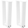 Patas para mesa de comedor en forma de V 2 uds blanco acero by , Table legs - Ref: Foro24-4012625, Price: 60,81 €, Discount: %