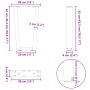 Patas para mesa de comedor en forma de V 2 uds blanco acero by , Table legs - Ref: Foro24-4012625, Price: 60,81 €, Discount: %