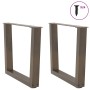 Patas para mesa de comedor forma de V 2 uds acero natural acero by , Table legs - Ref: Foro24-4012631, Price: 59,81 €, Discou...