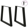 Patas para mesa de comedor forma V 2 uds negro 70x(72-73,3) cm by , Table legs - Ref: Foro24-4012568, Price: 82,29 €, Discoun...