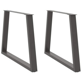 Patas para mesa comedor forma V 2uds antracita 100x(72-73,3) cm by , Table legs - Ref: Foro24-4012582, Price: 112,11 €, Disco...