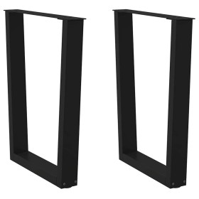 Patas para mesa de comedor forma V 2 uds negro 70x(72-73,3) cm by , Table legs - Ref: Foro24-4012644, Price: 79,17 €, Discoun...