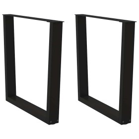 Patas para mesa de comedor en forma de V 2 uds acero negro by , Table legs - Ref: Foro24-4012652, Price: 85,91 €, Discount: %