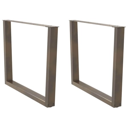 Patas para mesa de comedor en forma de V 2 uds acero natural by , Table legs - Ref: Foro24-4012659, Price: 111,78 €, Discount: %