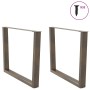 Patas para mesa de comedor en forma de V 2 uds acero natural by , Table legs - Ref: Foro24-4012659, Price: 111,78 €, Discount: %