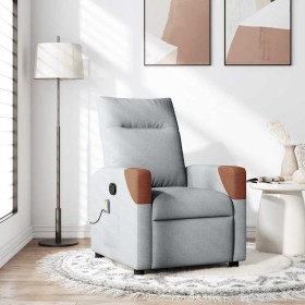 Sillón reclinable de masaje de tela gris claro by , Armchairs - Ref: Foro24-4104817, Price: 188,57 €, Discount: %
