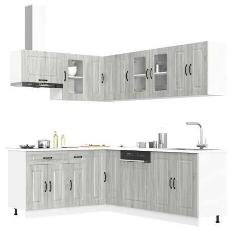 Mueble cocina Kalmar sonoma gris 11 pzas madera contrachapada von , Küchenschränke - Ref: Foro24-3314887, Preis: 721,41 €, Ra...