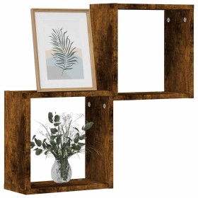 Estantes cubo de pared 2 unidades roble ahumado 30x15x30 cm von , Regale und Regale - Ref: Foro24-815879, Preis: 24,64 €, Rab...