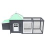 Chicken coop with nesting box solid gray fir wood 190x72x102 cm by vidaXL, Cages and habitats for small animals - Ref: Foro24...