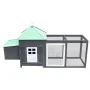 Chicken coop with nesting box solid gray fir wood 190x72x102 cm by vidaXL, Cages and habitats for small animals - Ref: Foro24...