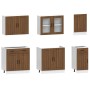 Mueble cocina Kalmar roble marrón 7 pzas madera contrachapada de , Armarios de cocina - Ref: Foro24-3314748, Precio: 630,43 €...