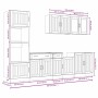 Mueble cocina Kalmar roble marrón 7 pzas madera contrachapada de , Armarios de cocina - Ref: Foro24-3314748, Precio: 630,43 €...