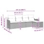 Conjunto de sofá de jardín con cojín 5 pcs Beige Poliratán