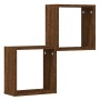 Estantes cubo de pared 2 unidades roble marrón 30x15x30 cm by , Shelves and shelves - Ref: Foro24-815885, Price: 24,36 €, Dis...