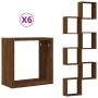 Estantes cubo de pared 6 unidades roble marrón 30x15x30 cm von , Regale und Regale - Ref: Foro24-815887, Preis: 48,98 €, Raba...